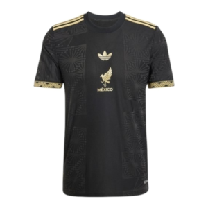 Camisa Seleção México I 25/26 - Torcedor Adidas Masculina - Preta com detalhes em dourado