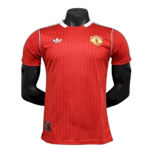 Camisa Manchester United Icon 25/26 - Jogador Adidas Masculina - Vermelha com detalhes em branco