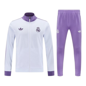 Conjunto Real Madrid 25/26 - Masculino Adidas - Roxo e branco