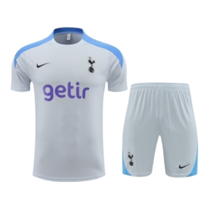 Kit Treino adulto - Camisa e Shorts - Tottenham Nike 24/25 - Cinza com detalhes em azul