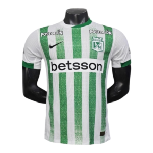 Camisa Atlético Nacional I 25/26 - Jogador Nike Masculina - Branca e verde e Com Patrocínio