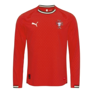 Camisa Seleção Portugal I 25/26 manga longa - Torcedor Puma Masculina - Vermelha
