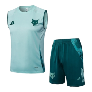 Kit Treino adulto - Camisa e Shorts - Cruzeiro Adidas 25/26 - Azul Turquesa