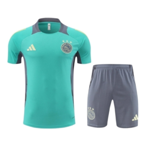 Kit Treino adulto - Camisa e Shorts - Ajax Adidas 24/25 - Verde e cinza