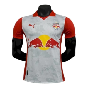 Camisa Red Bull Salzburg I 25/26 - Jogador Puma Masculina - Branca e vermelha