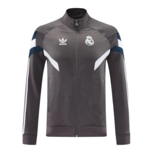 Jaqueta Corta-Vento Real Madrid 25/26 - Masculina Adidas - Cinza