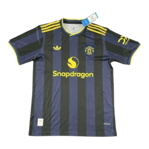 Camisa Manchester United III 25/26 - Torcedor Adidas Masculina - Preta e azul com detalhes em amarelo