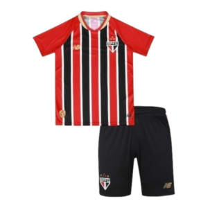 Kit Infantil São Paulo II 25/26 - New Balance - Vermelho e preto