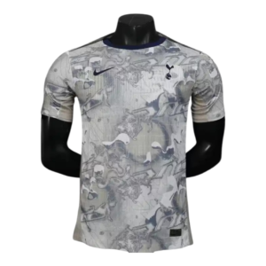 Camisa Tottenham Pré-jogo 25/26 - Jogador Nike Masculina - Branca com detalhes em cinza e azul
