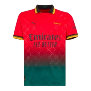 Camisa AC Milan Edição especial 25/26 - Torcedor Puma Masculina - Vermelha com detalhes em verde