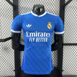 Camisa Real Madrid III 25/26 - Jogador Adidas Masculina - Azul com detalhes em branco