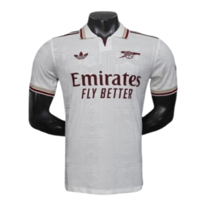 Camisa Arsenal III 25/26 - Jogador Adidas Masculina - Branca com detalhes em vinho