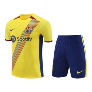 Kit Treino adulto - Camisa e Shorts - Barcelona Nike 23/24 - Amarelo e azul