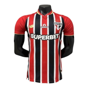 Camisa São Paulo II 25/26 - Jogador New Balance Masculina - Vermelha e preta