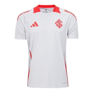 Camisa Internacional Treino 25/26 - Torcedor Adidas Masculina - Branca com detalhes em vermelho