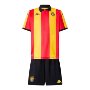 Kit Infantil Espérance de Tunis I 25/26 - Kappa - Vermelho e amarelo e preto